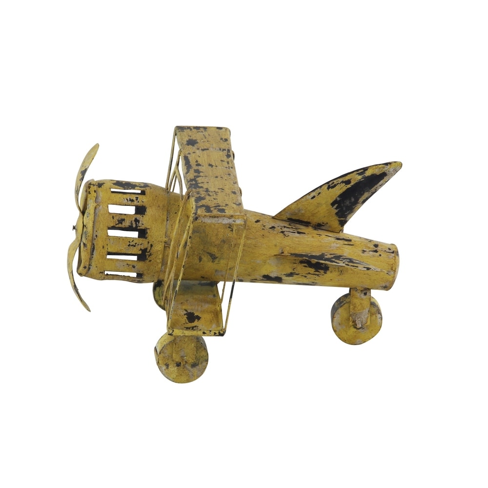Yellow Metal Vintage Sculpture, 8 x 13 x 9
