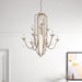 Farmhouse 9-Light Candle Crystal Chandelier for Kitchen Island