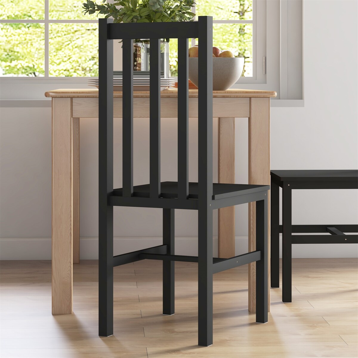 Farmhouse Armless Dining Chairs Set of 2