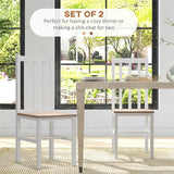 Farmhouse Armless Dining Chairs Set of 2