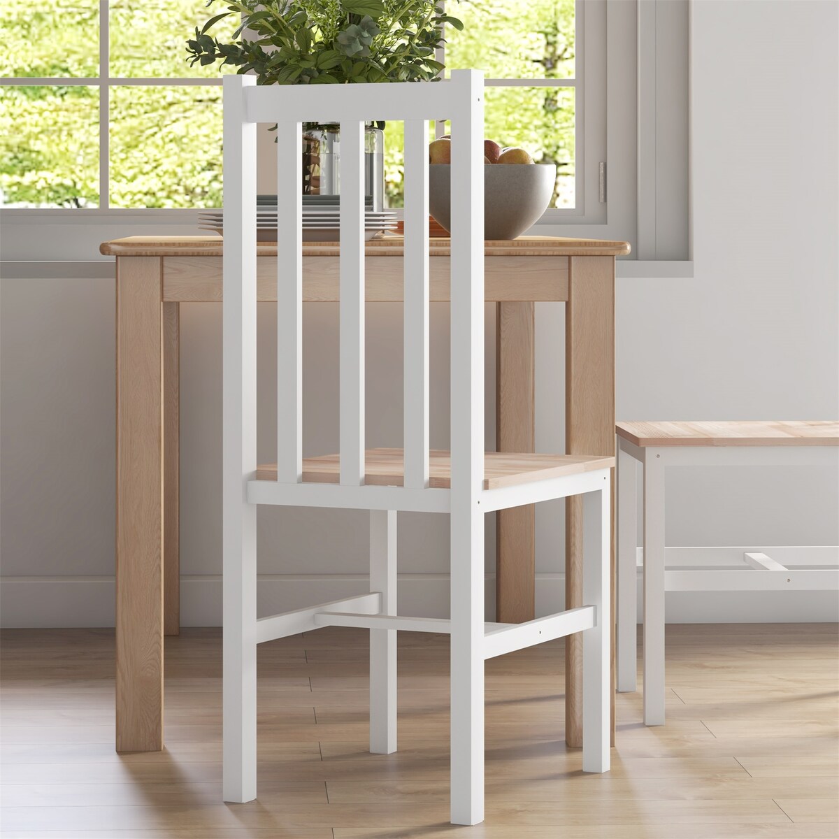 Farmhouse Armless Dining Chairs Set of 2