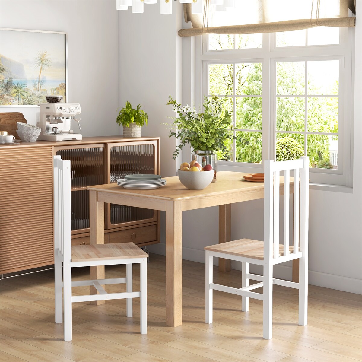 Farmhouse Armless Dining Chairs Set of 2