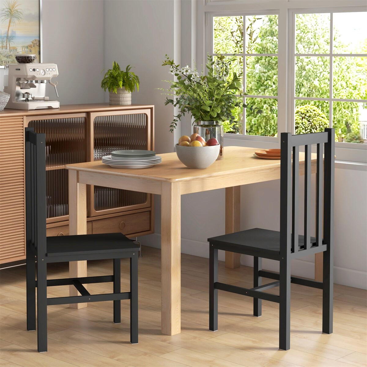 Farmhouse Armless Dining Chairs Set of 2