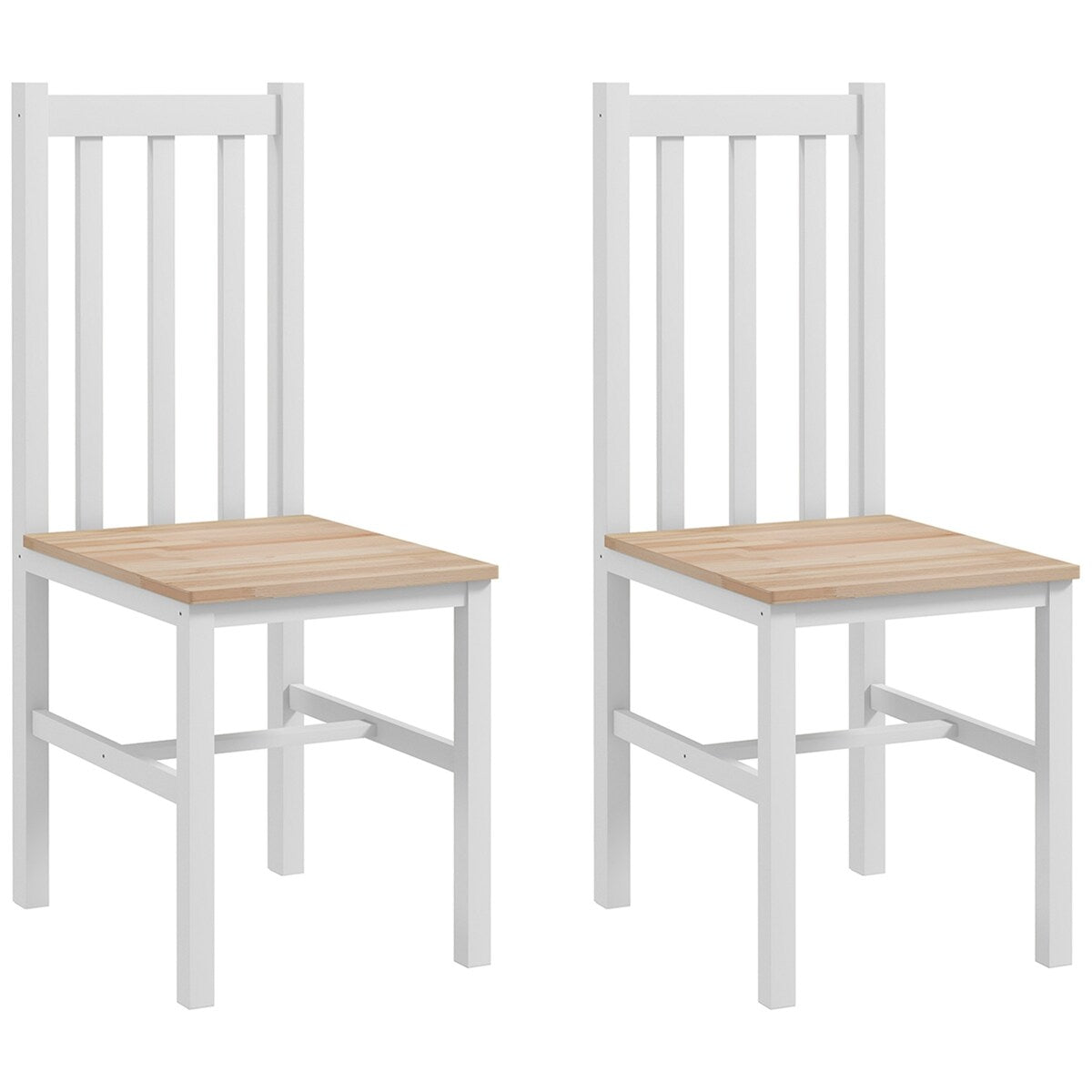 Farmhouse Armless Dining Chairs Set of 2