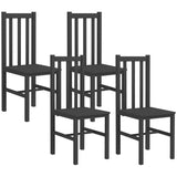 Farmhouse Armless Dining Chairs with Slat Back (Set of 4)
