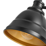 Farmhouse Black 3-Light Bathroom Vanity Light with Dome Metal Shades