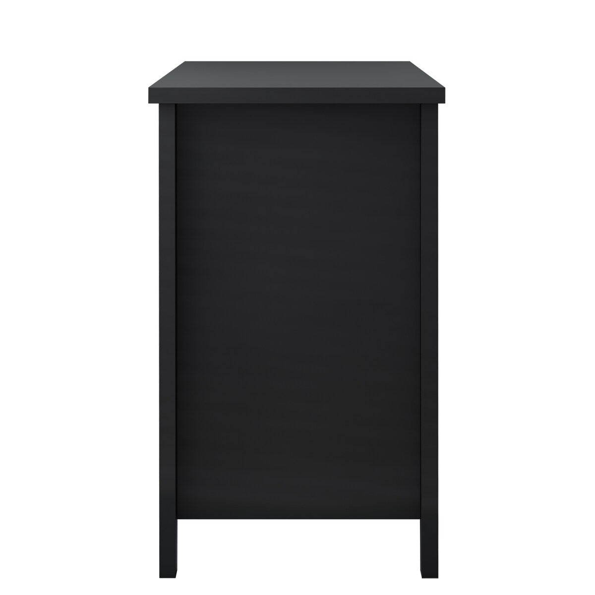 Farmhouse Black Solid Wood Entryway Storage Cabinet with Six Drawers