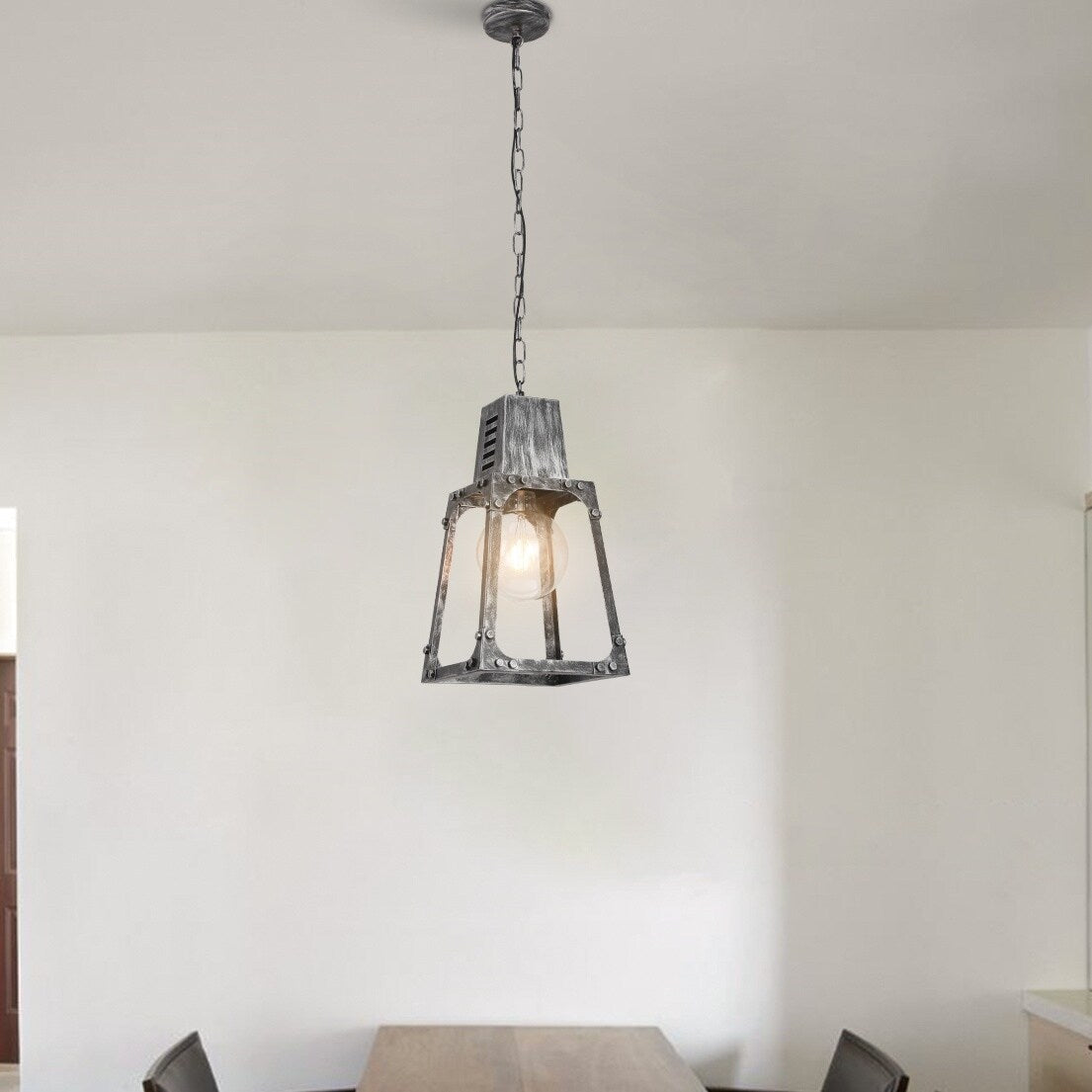 Farmhouse Chandeliers Metal Ceiling Rustic 1-Light Pendant
