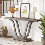 Farmhouse Console Table, 55 Inch Wood Sofa Table Entryway Table