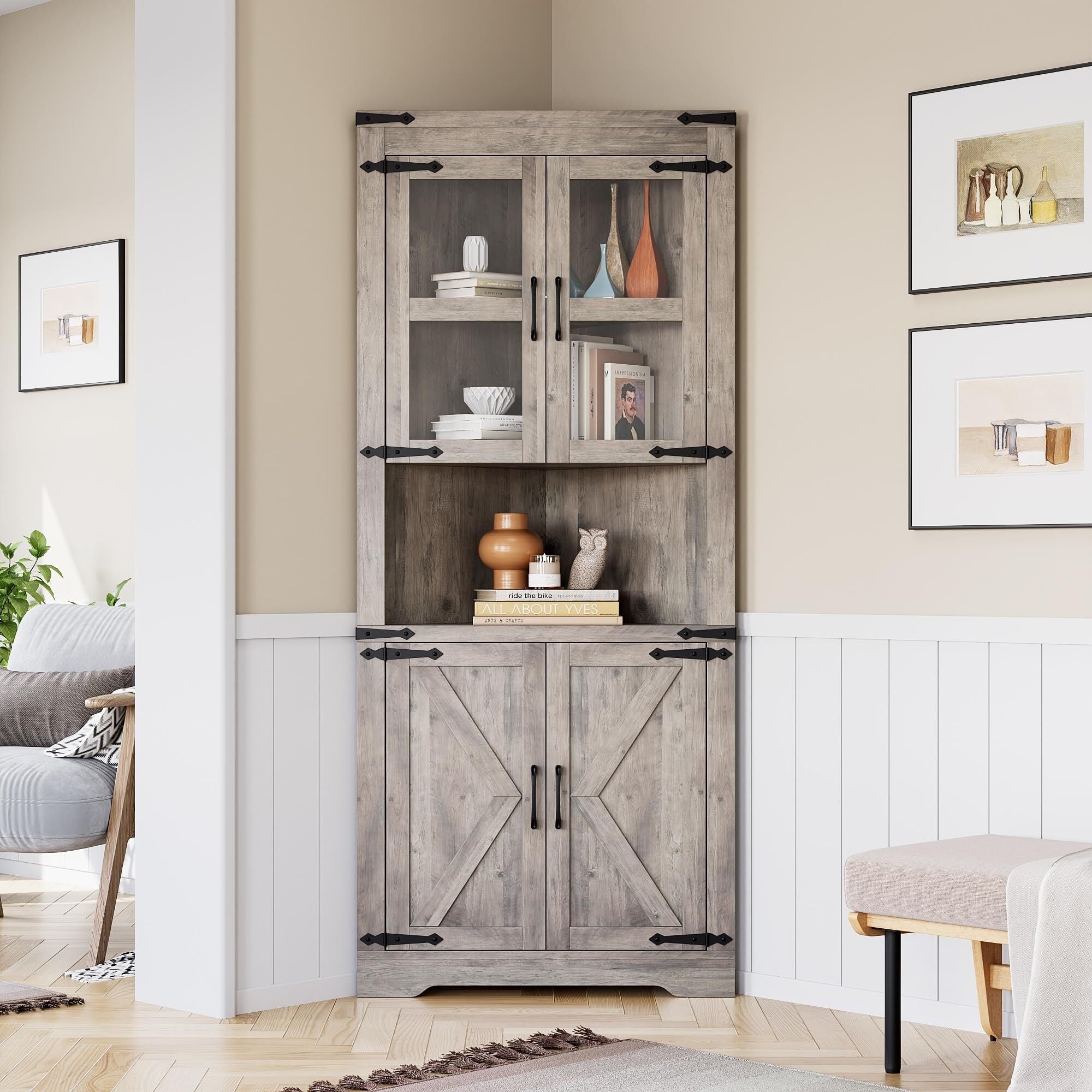 Barn door tall cabinet hotsell