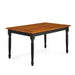Farmhouse Dining Table, Black and Oak (Dining table only)