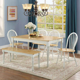 Farmhouse Dining Table, Black and Oak (Dining table only)
