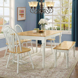 Farmhouse Dining Table, Black and Oak (Dining table only)