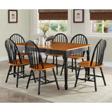 Farmhouse Dining Table, Black and Oak (Dining table only)