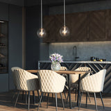 Farmhouse Mini 1-Light Glass Globe Pendant Lights Dimmable Orb Kitchen Sink Fixture - D5.5"xH6.5"