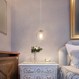 Farmhouse Mini 1-Light Glass Globe Pendant Lights Dimmable Orb Kitchen Sink Fixture - D5.5"xH6.5"