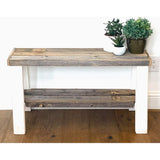 Farmhouse Reclaimed Wood Olive Branch Entry Bench