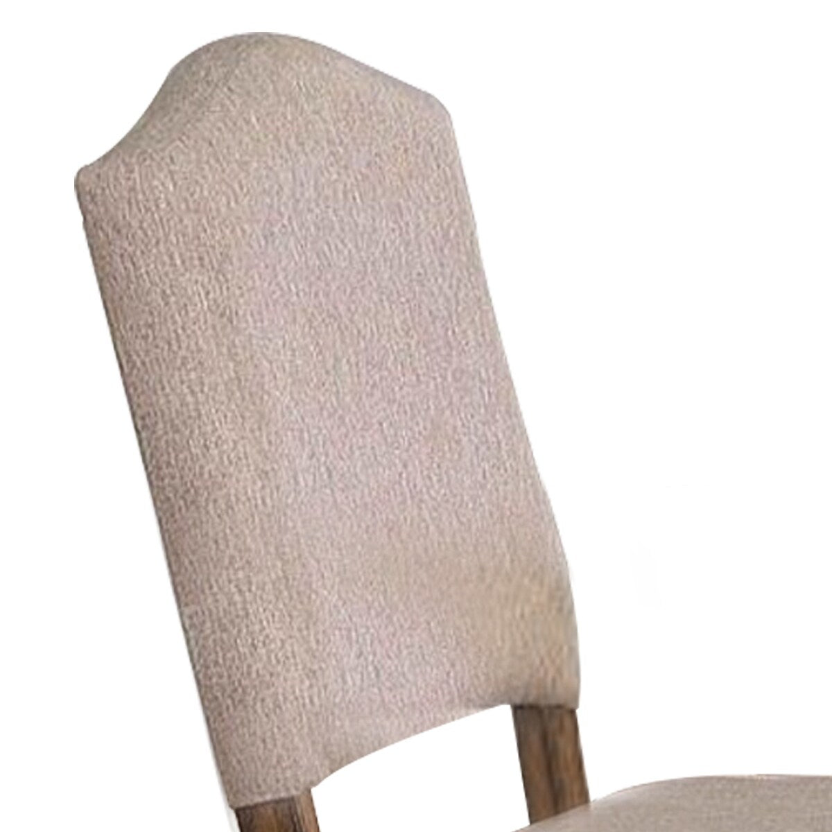 Farmhouse Side Chair with Nailhead, Set of 2, Brown and Beige