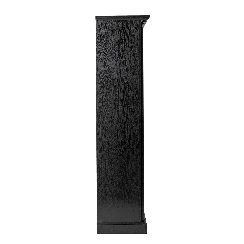 Farmhouse Storage Cabinet with Adjustable Shelves and Sliding Barn Door - 16.75"D x 36.25"W x 68"H