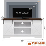 Farmhouse TV Stand for 65 Inch TV