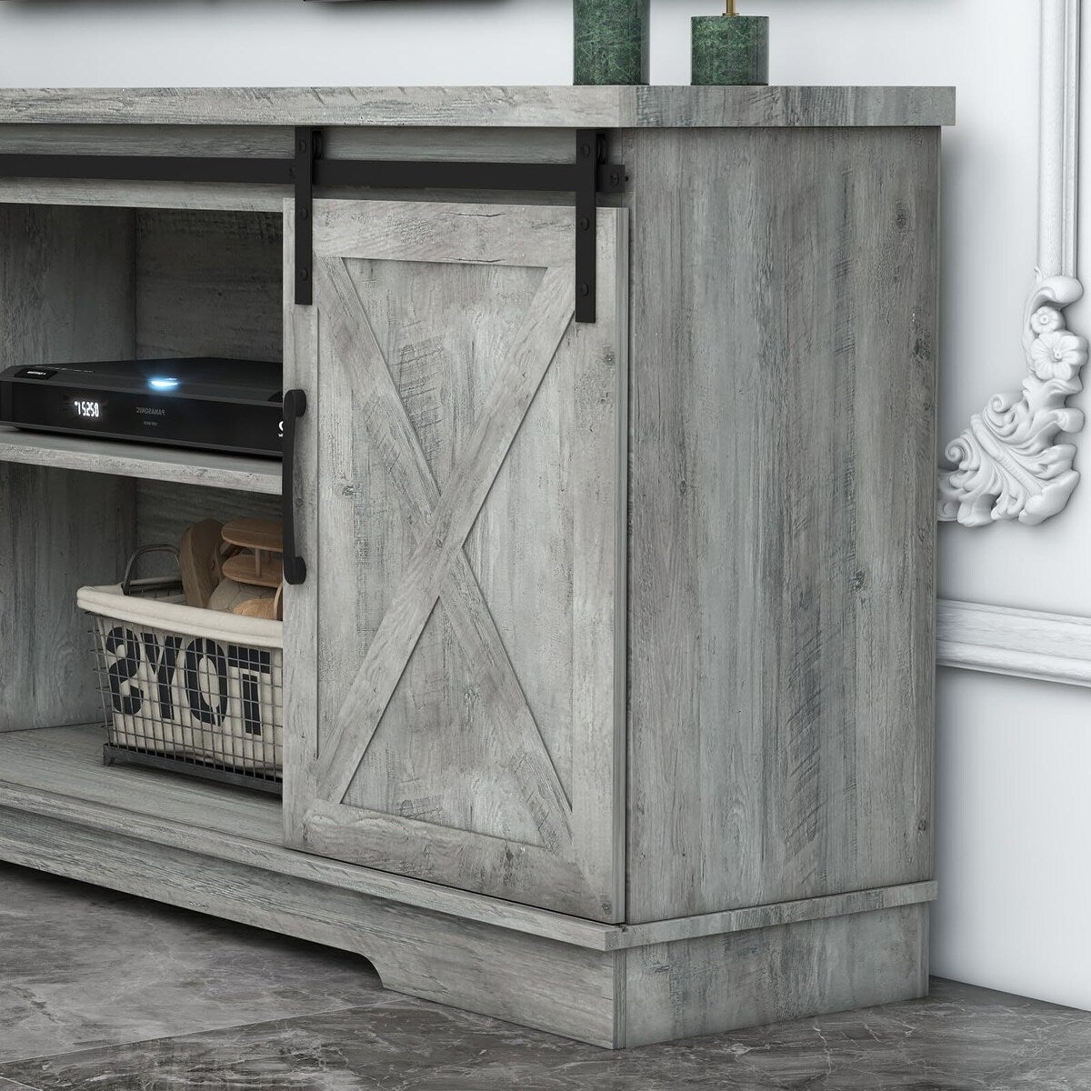 Farmhouse TV Stand for 65 Inch TV