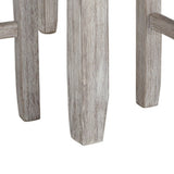 Farmhouse Two Tone Dining Set with 1 Table and 6 Chairs, Weathered Brown
