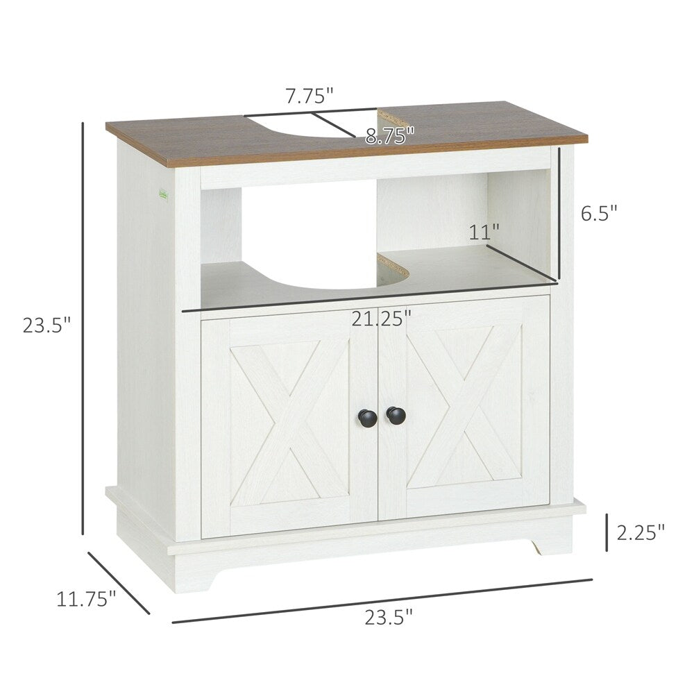 Farmhouse Under Sink Bathroom Cabinet,Pedestal Vanity Storage Cabinet