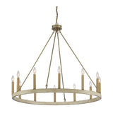 Clihome 12 Light Candle Style Wagon Wheel Chandelier