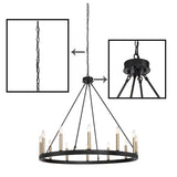 Clihome 12 Light Candle Style Wagon Wheel Chandelier