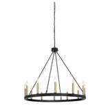 Clihome 12 Light Candle Style Wagon Wheel Chandelier