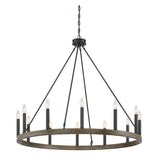 Clihome 12 Light Candle Style Wagon Wheel Chandelier