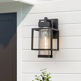 Farmhouse Waterproof 1-Light Square Outdoor Wall Lantern