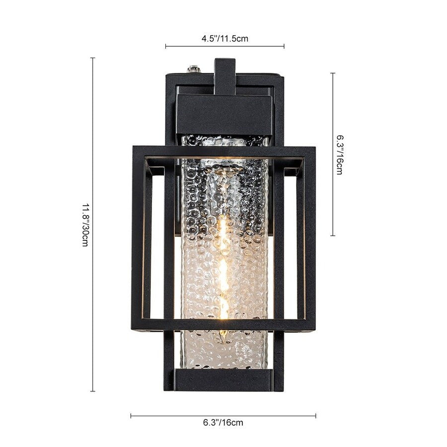 Farmhouse Waterproof 1-Light Square Outdoor Wall Lantern