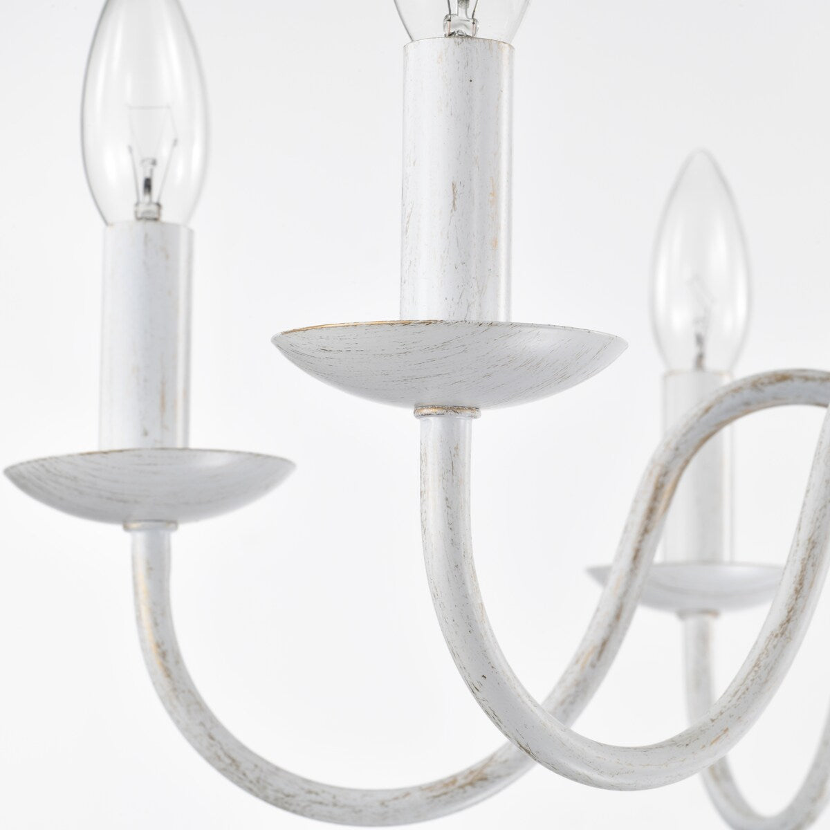 Farmhouse White Chandelier 6-Light Modern Pendant Light 20" Wide