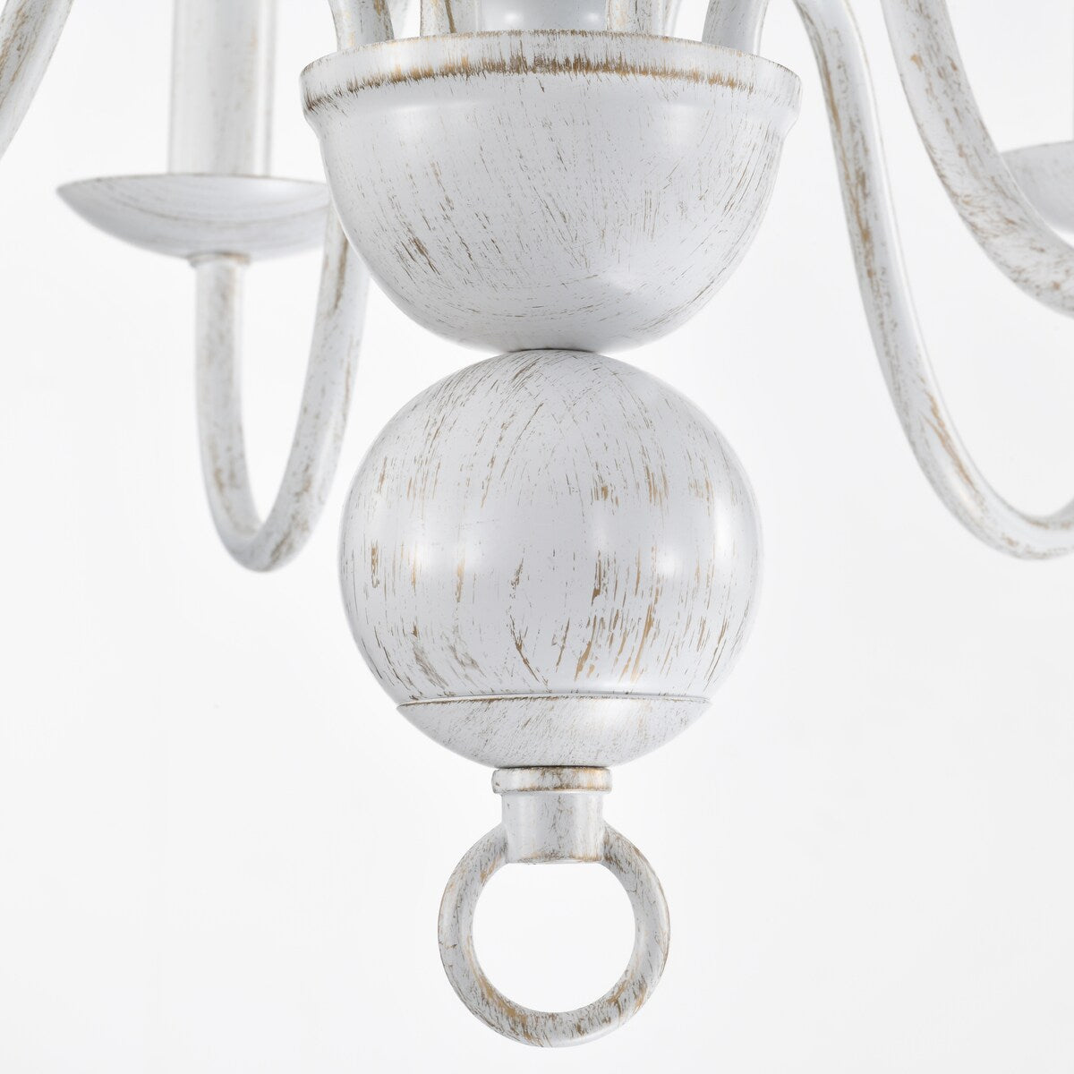 Farmhouse White Chandelier 6-Light Modern Pendant Light 20" Wide
