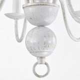 Farmhouse White Chandelier 6-Light Modern Pendant Light 20" Wide