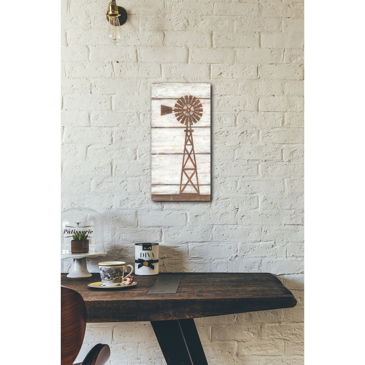 Farmhouse Windmill II 12x24 Gallery Wrapped Stretched Canvas