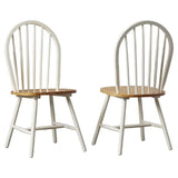Farmhouse Wood Dining Chairs - Set of 2 - none