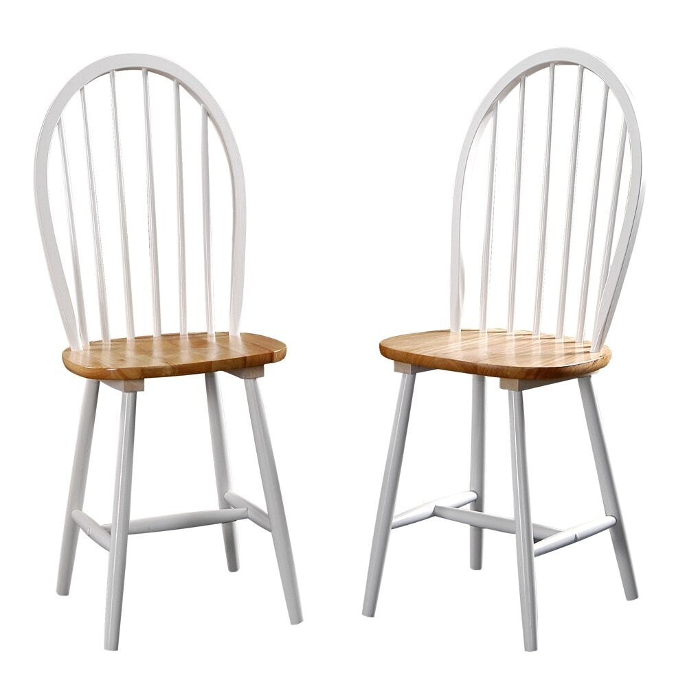 Farmhouse Wood Dining Chairs - Set of 2 - none