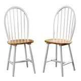 Farmhouse Wood Dining Chairs - Set of 2 - none