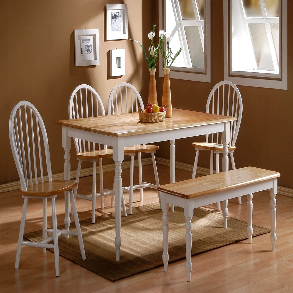 Farmhouse Wood Dining Chairs - Set of 2 - none