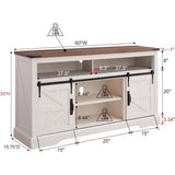 Farmhouse Wood TV Stand, Highboy Entertainment Center, Media Console