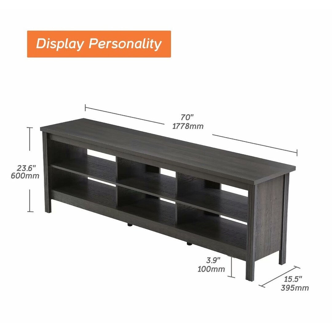 Farmhouse Wood TV Stand for 75 inch TV Entertainment Center - 73 inches