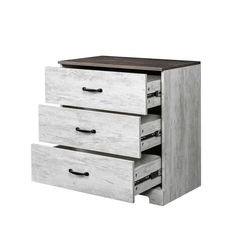 Farmhouse chic 3 drawer chest of drawers