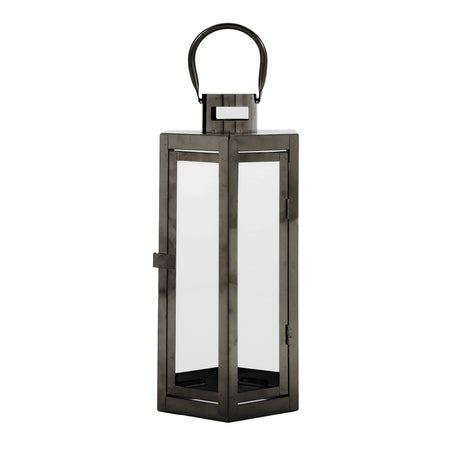 Farnsworth Outdoor Outdoor 16" Stainless Steel Lantern by Christopher Knight Home