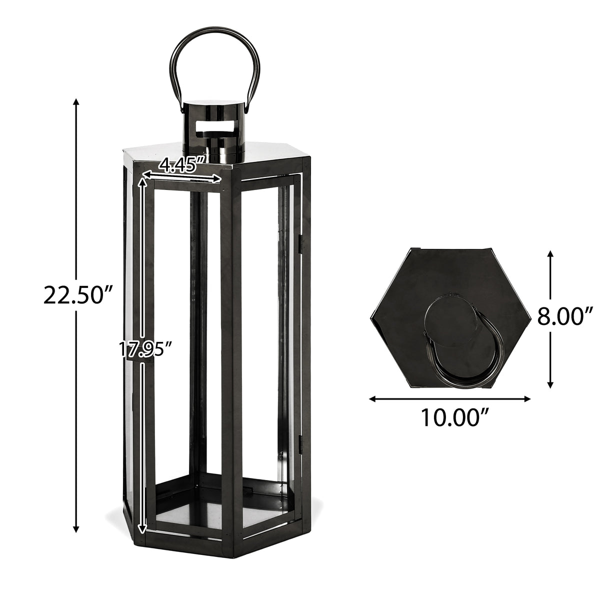 Farnsworth Outdoor Outdoor 23" Stainless Steel Lantern by Christopher Knight Home