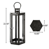 Farnsworth Outdoor Outdoor 23" Stainless Steel Lantern by Christopher Knight Home