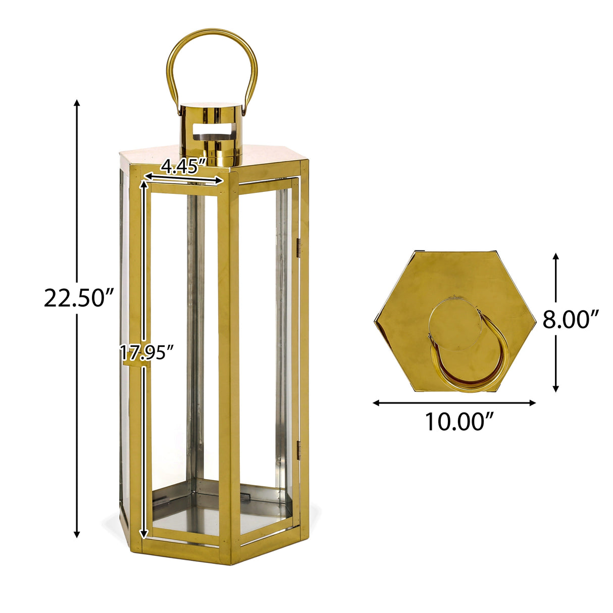 Farnsworth Outdoor Outdoor 23" Stainless Steel Lantern by Christopher Knight Home
