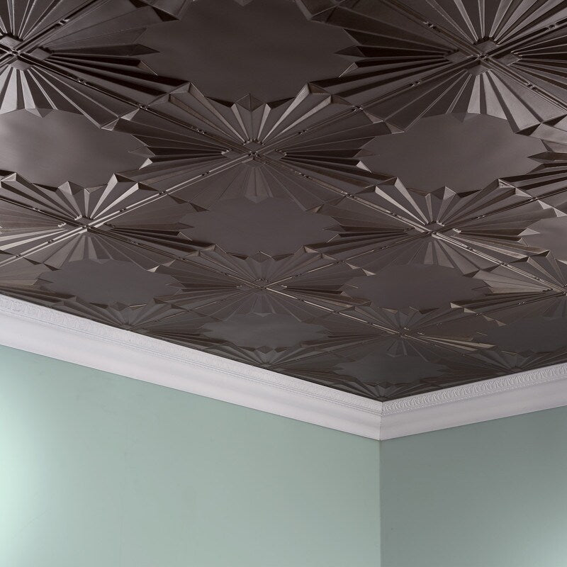 FASÄDE Art Deco Decorative Vinyl 2ft x 4ft Glue Up Ceiling Panel in Ar
