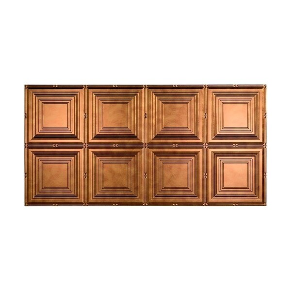 Fasade Portrait Antique Bronze 2-ft x 4-ft Glue-up Ceiling Tile